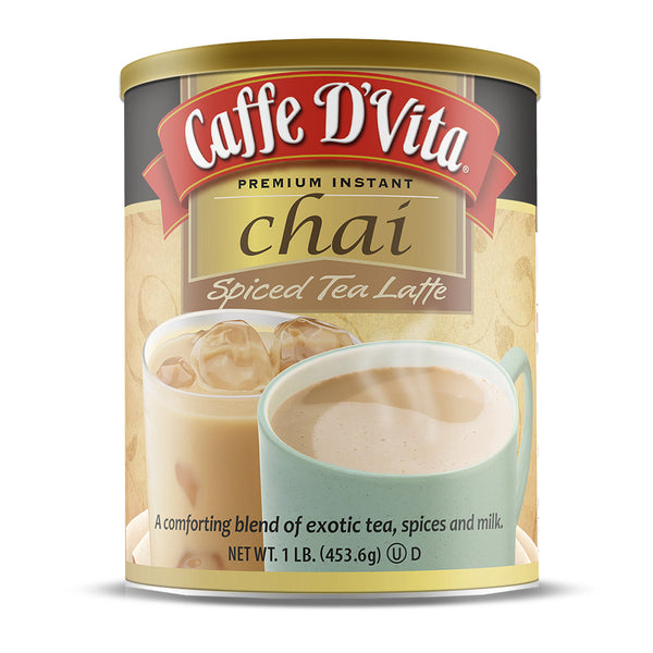 ★ chai⭐︎　★ Spiced Chai Tea Latte - Case of 6 - 1 lb. cans (16 oz