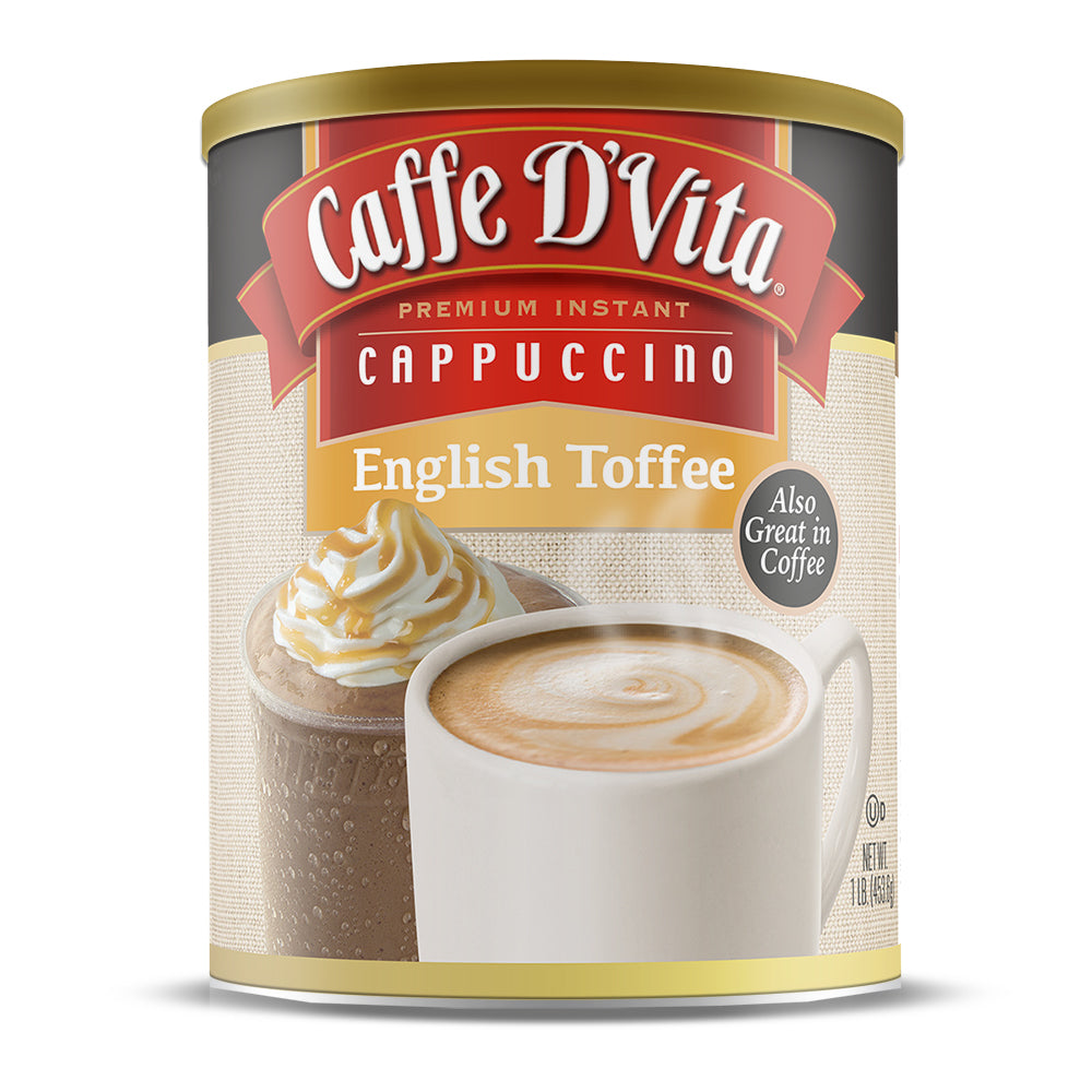 English Toffee Cappuccino - Case of 6 - 1 lb. cans (16 oz.)