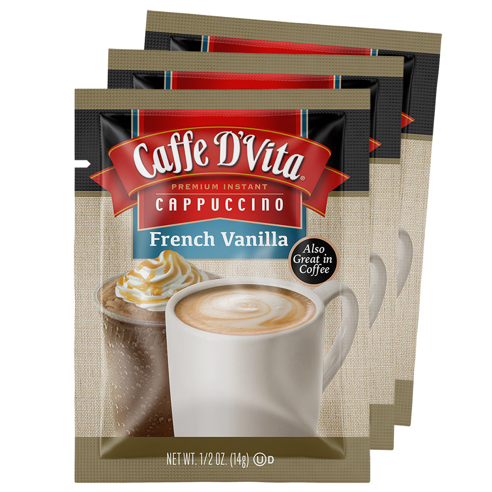 French Vanilla Cappuccino Envelopes - 3 sleeves of 24 packs