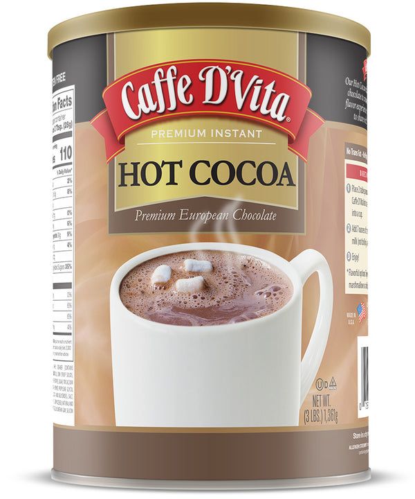 Hot Cocoa - Single Can or Case of 4 Cans - 3 lb. (48 oz.) - caffedvita