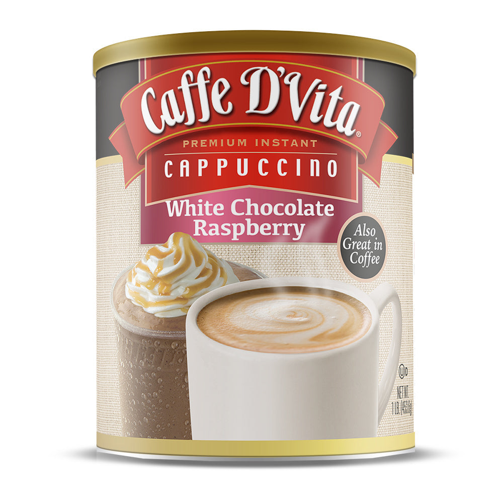 White Chocolate Raspberry Cappuccino - Case of 6 - 1 lb. cans (16 oz.)