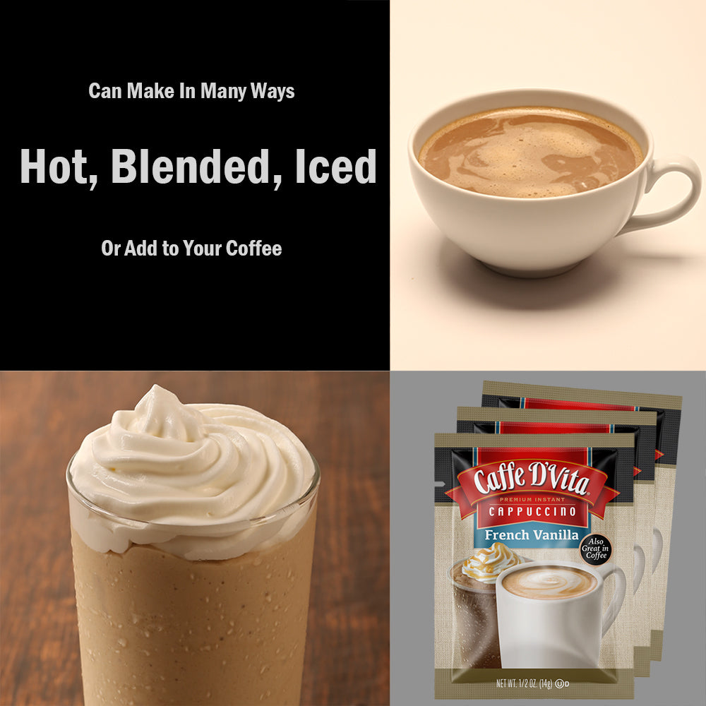 French Vanilla Cappuccino Envelopes - 3 sleeves of 24 packs