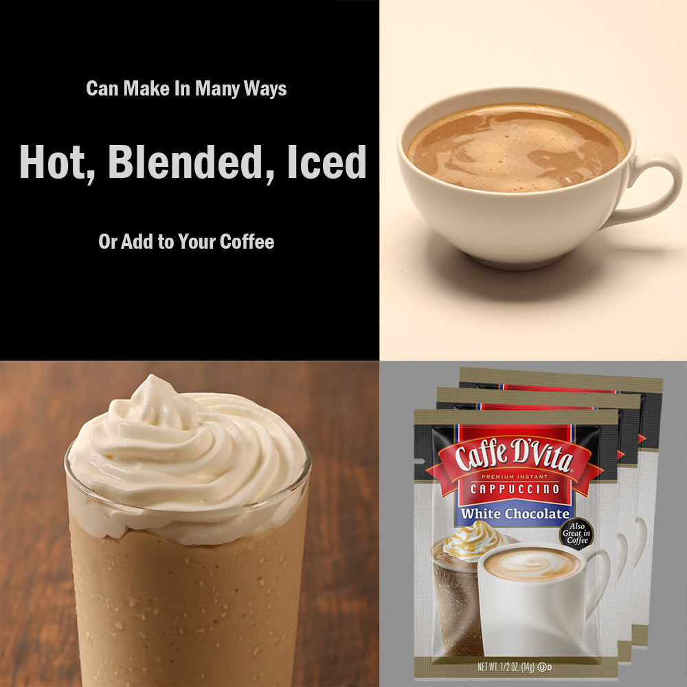 White Chocolate Cappuccino Envelopes - 3 sleeves of 24 packs