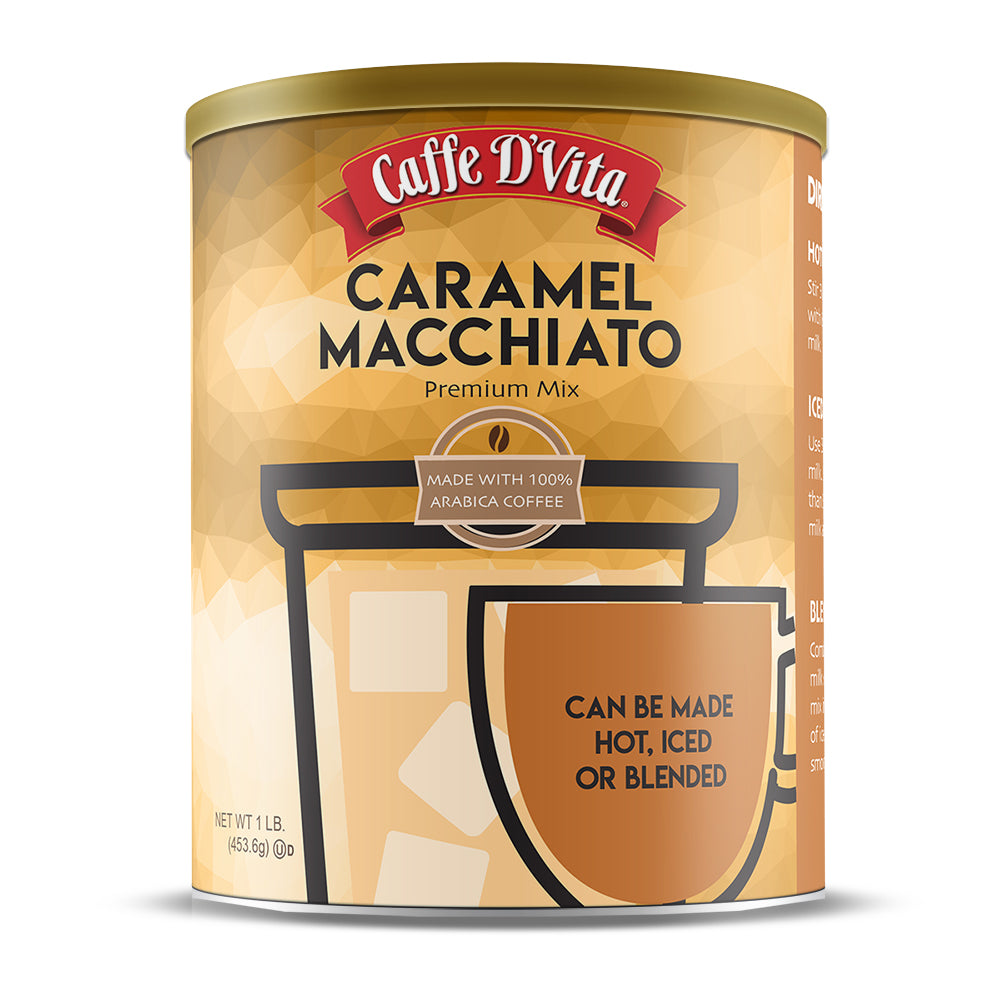 Caramel Macchiato - Case of 6 - 1 lb. cans (16 oz.) - Foodservice