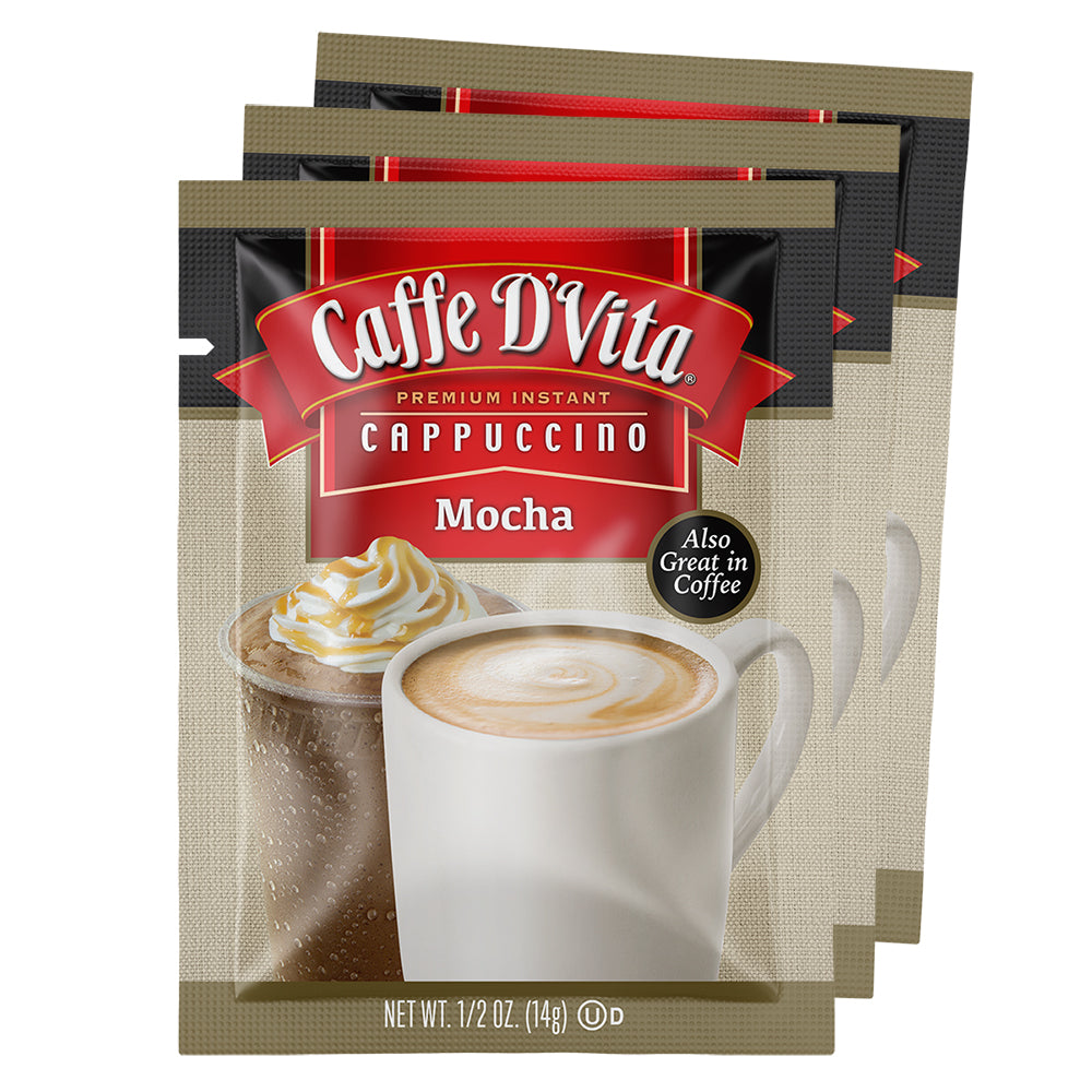Mocha Cappuccino Envelopes - 3 sleeves of 24 packs - Foodservice