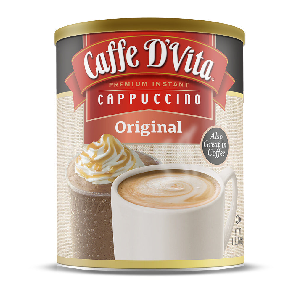 Original Cappuccino - Case of 6 - 1 lb. cans (16 oz.) - Foodservice