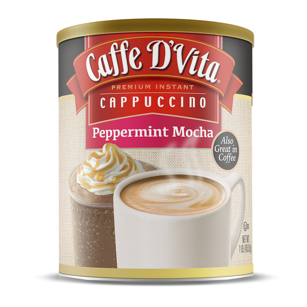 Peppermint Mocha Cappuccino - Case of 6 - 1 lb. cans (16 oz.)