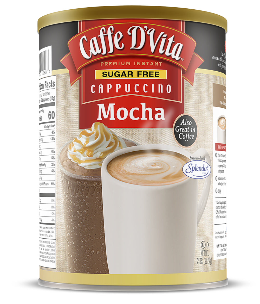 Sugar Free Mocha Cappuccino - Single Can or Case of 4 Cans - 2 lb. (32 oz.)