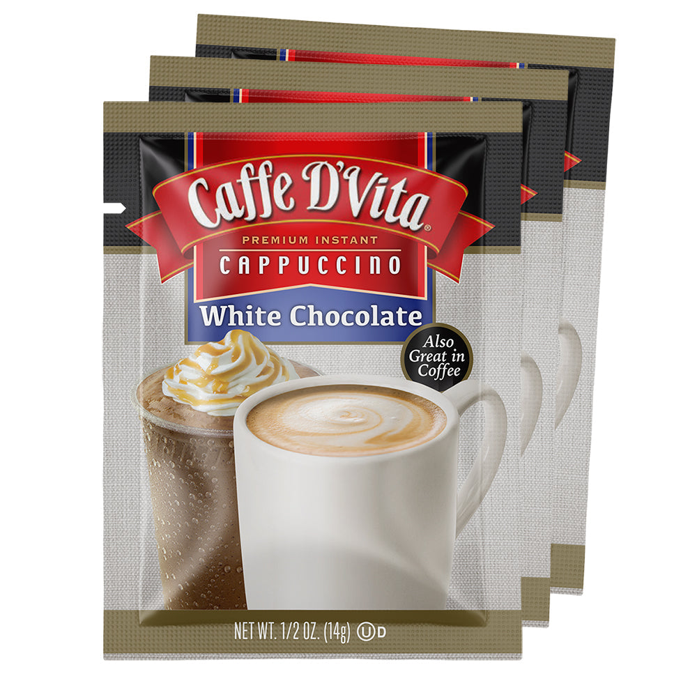 White Chocolate Cappuccino Envelopes - 3 sleeves of 24 packs - Foodservice