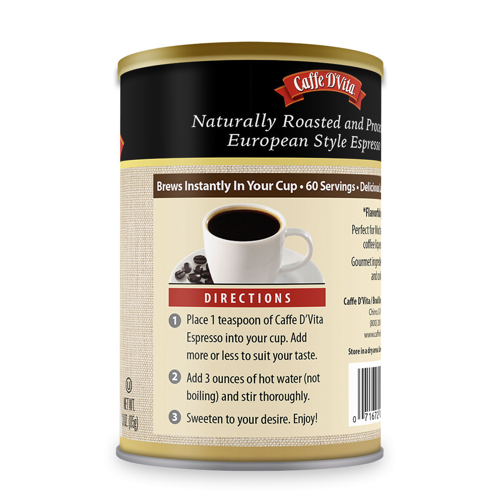 Espresso  - Case of 6 - 3 oz cans - Foodservice