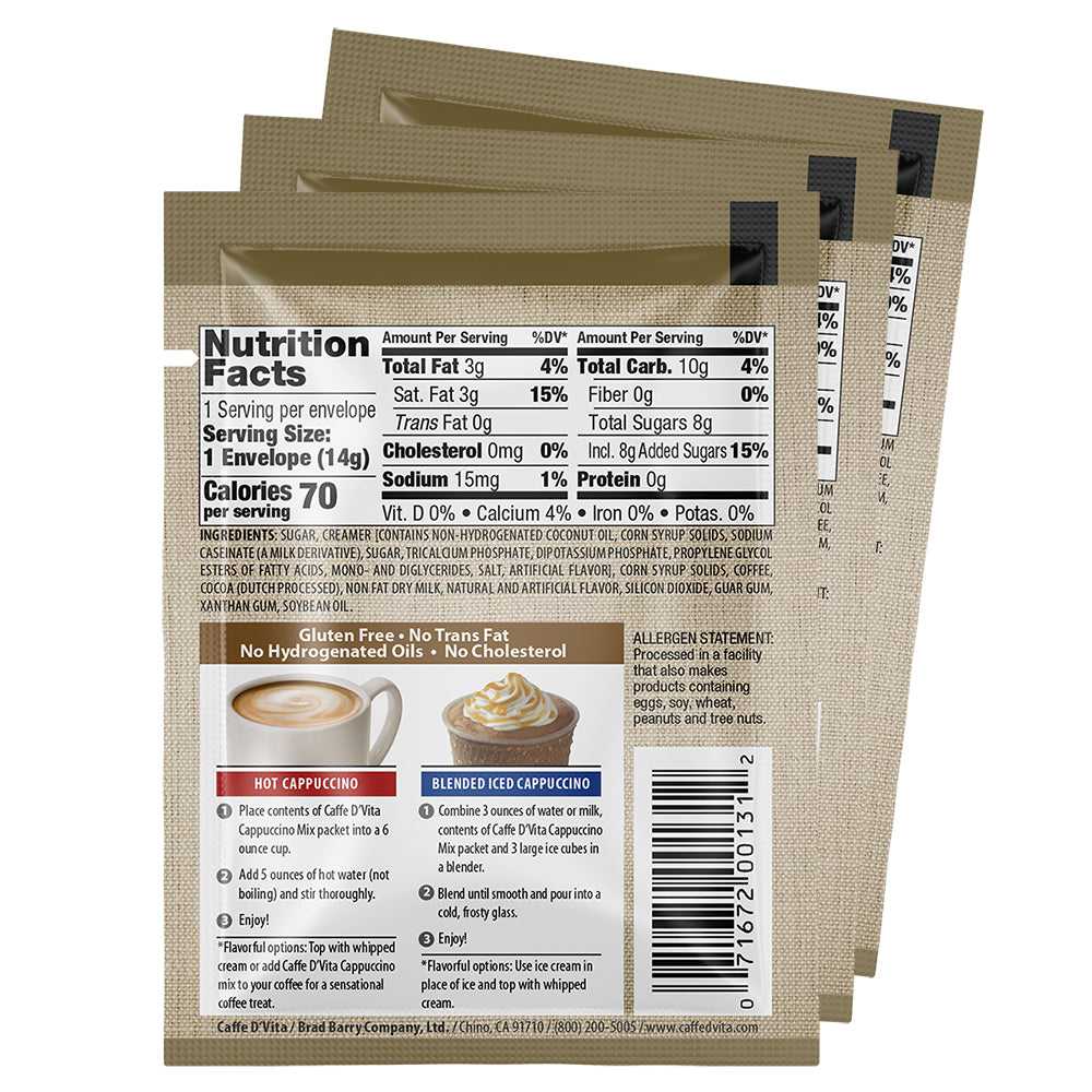 French Vanilla Cappuccino Envelopes - 3 sleeves of 24 packs