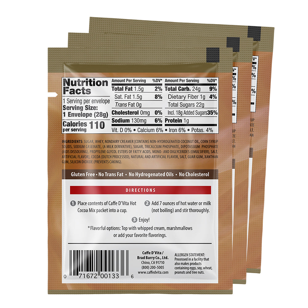 Hot Cocoa Envelopes - 3 sleeves of 12 packs - Foodservice