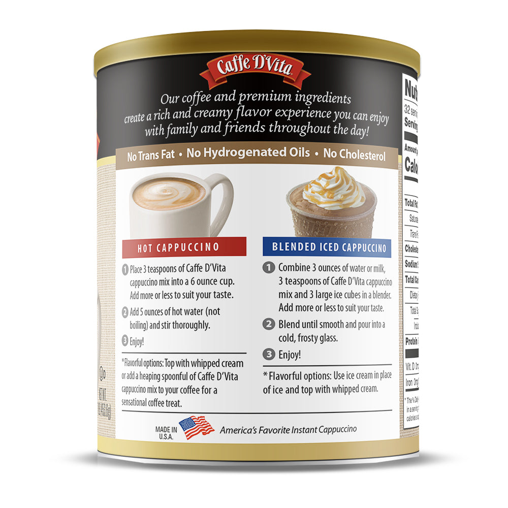 Irish Cream Cappuccino - Case of 6 - 1 lb. cans (16 oz.)