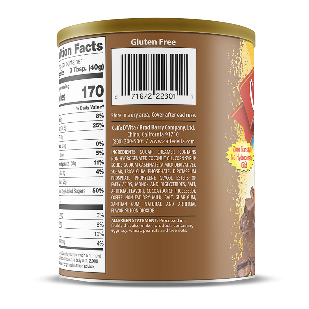 Mocha Latte Blended Iced Coffee Frappe - Case of 6 - 19 oz. cans - Foodservice