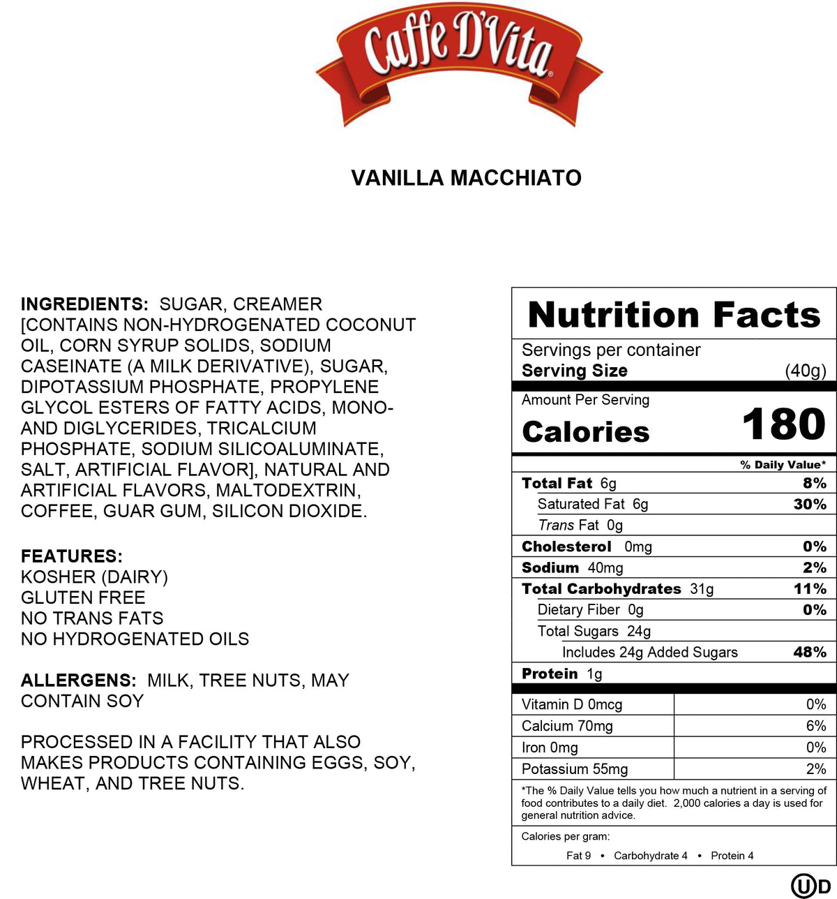 Vanilla Macchiato - Case of 4 Cans - 2 lb. (32 oz.)