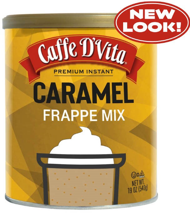 Caramel Latte Blended Iced Coffee Frappe- Case of 6 - 19 oz. cans