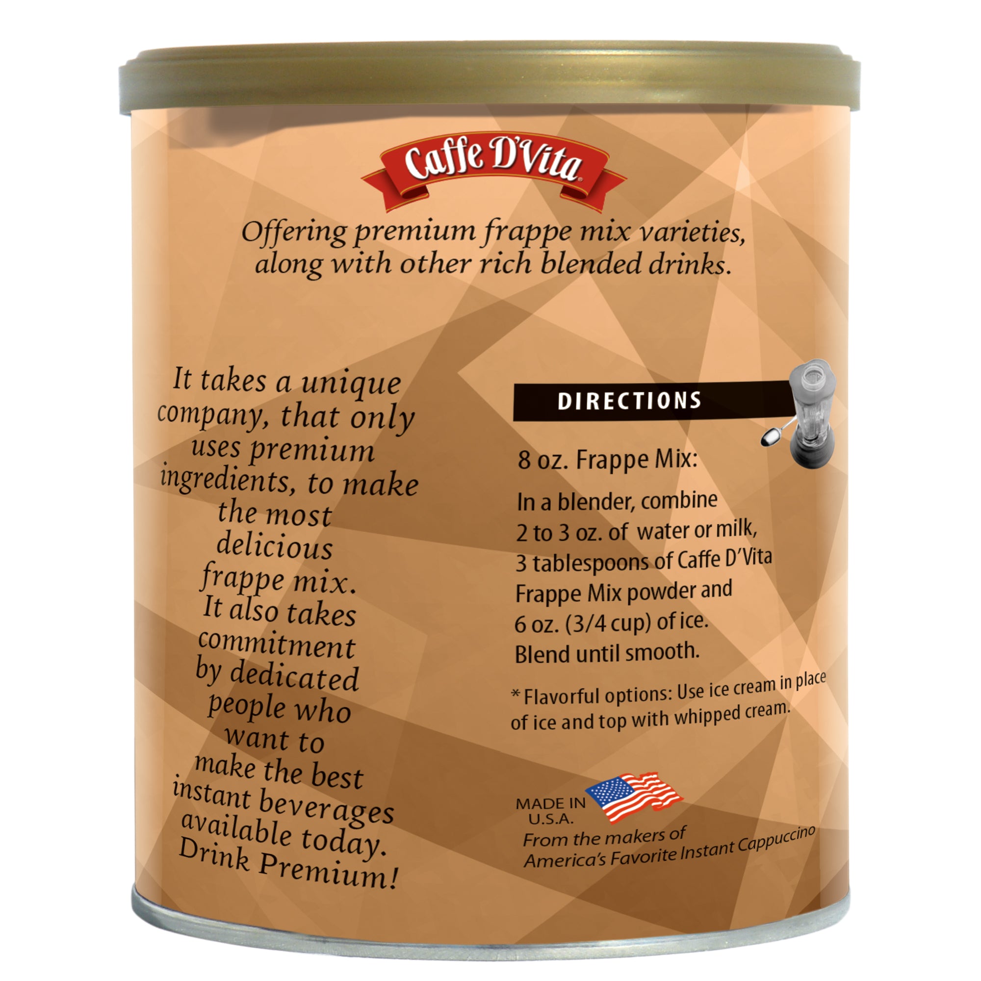 Java Chip Latte Blended Iced Coffee Frappe - Case of 6 - 19 oz. cans - Foodservice