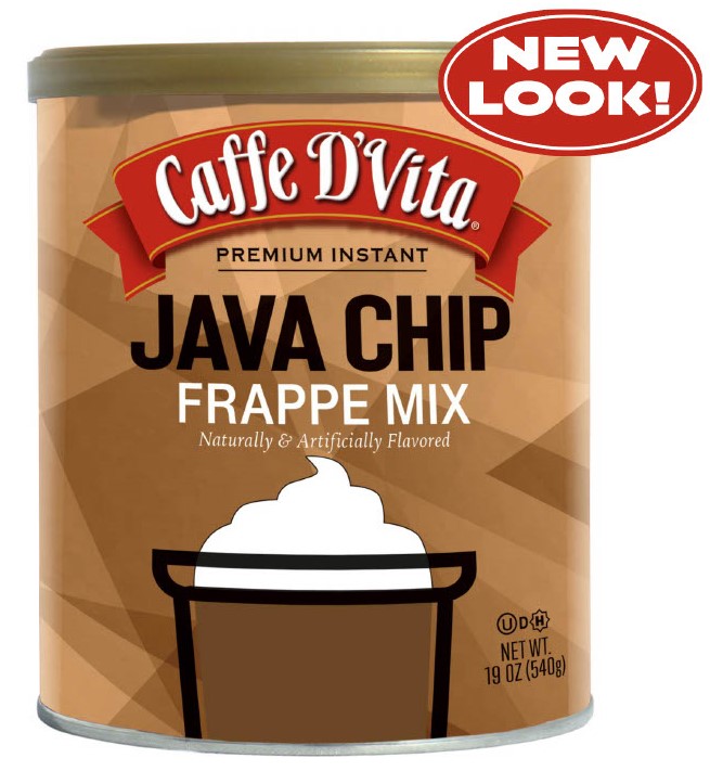 Java Chip Latte Blended Iced Coffee Frappe - Case of 6 - 19 oz. cans - Foodservice