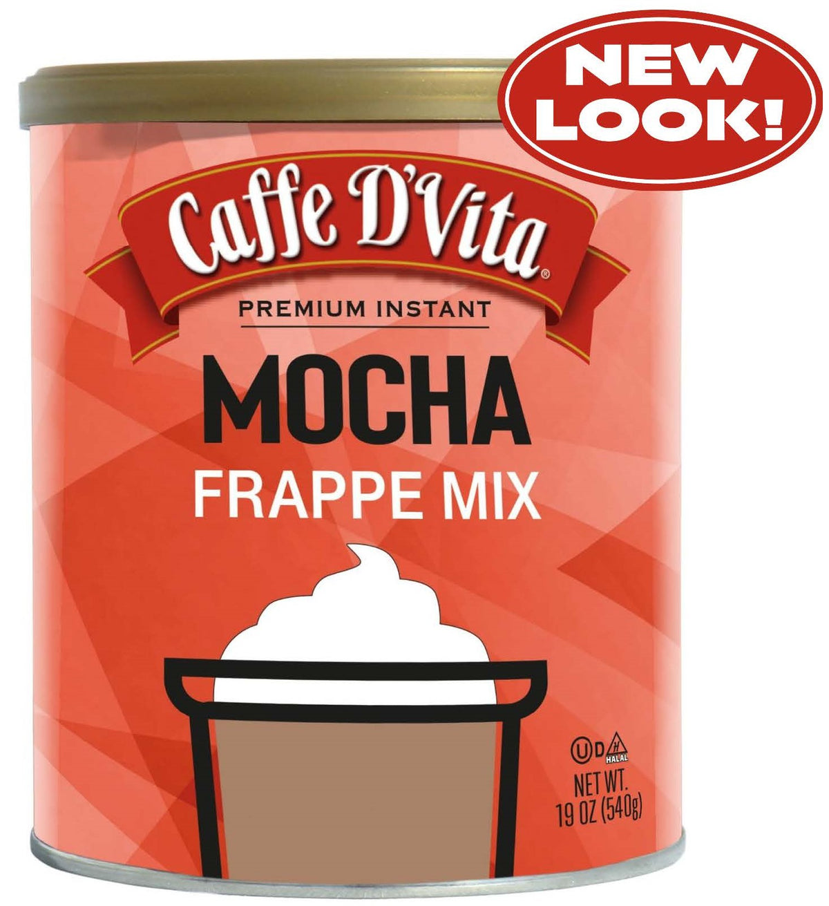 Mocha Latte Blended Iced Coffee Frappe - Case of 6 - 19 oz. cans