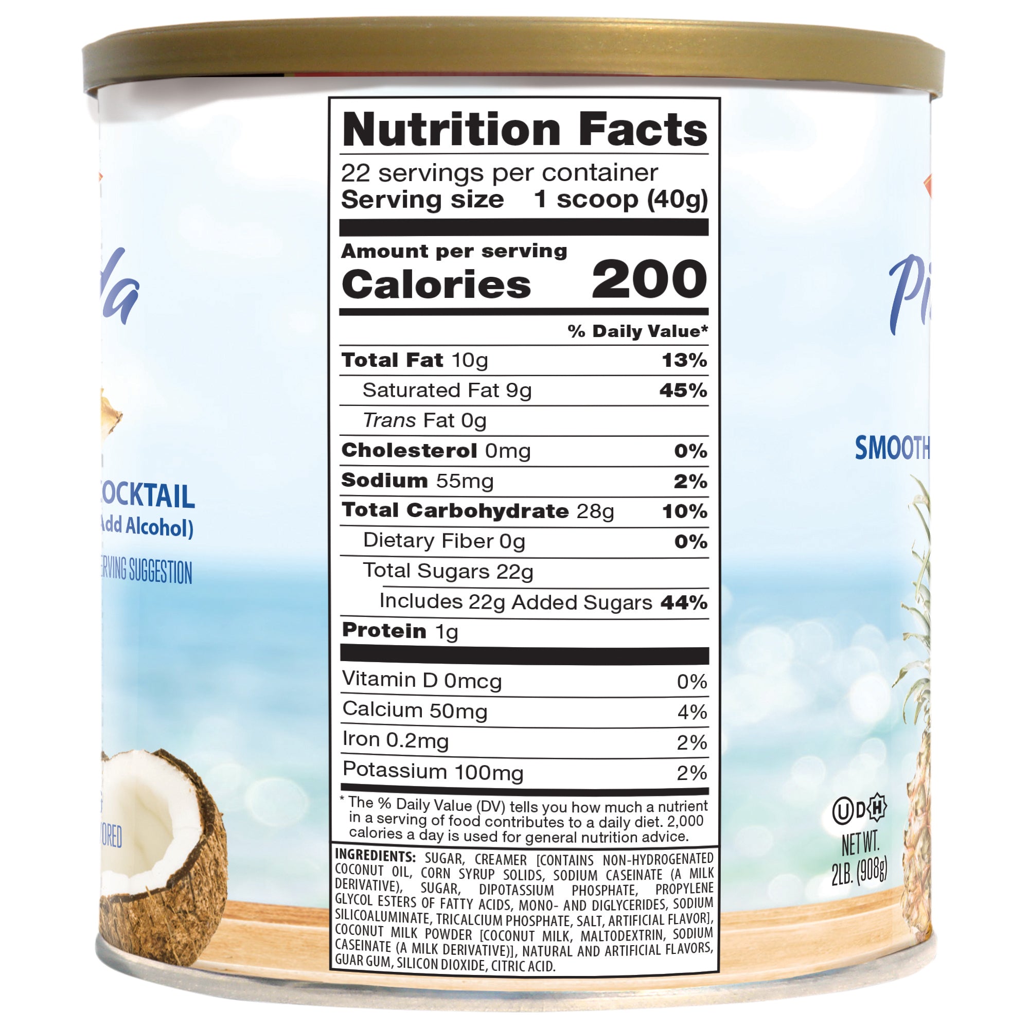 Pina Colada Mix - Case of 4 Cans - 2 lb. (32 oz.)