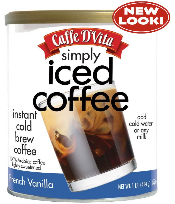 Simply Iced Coffee French Vanilla - Case of 6 - 1 lb. cans (16 oz.) - Foodservice