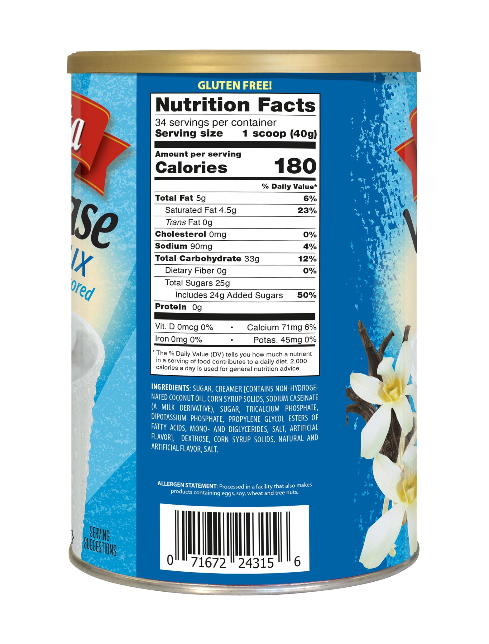 Vanilla Base Smoothie - Single Can or Case of 4 Cans - 3 lb. (48 oz.)