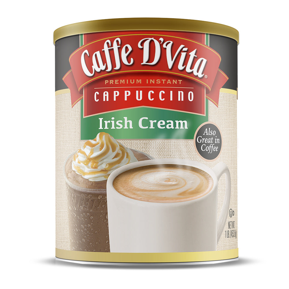 Irish Cream Cappuccino - Case of 6 - 1 lb. cans (16 oz.)