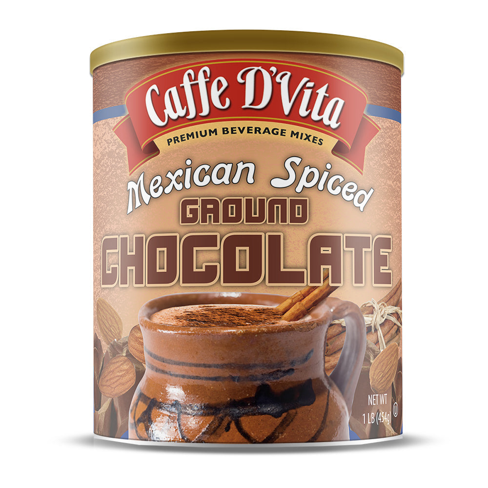 Mexican Spiced Ground Chocolate - Case of 6 - 1 lb. cans (16 oz