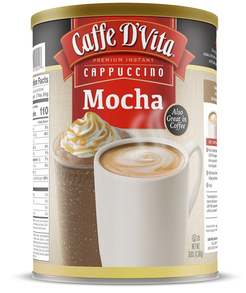 Mocha Cappuccino - Single Can or Case of 4 Cans - 3 lb. (48 oz