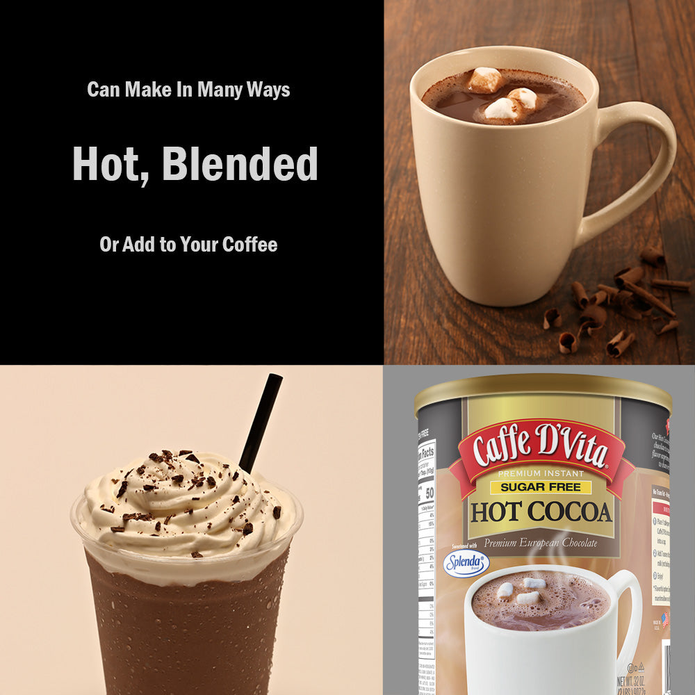 Sugar Free Hot Cocoa - Single Can or Case of 4 Cans - 2 lb. (32 oz.)