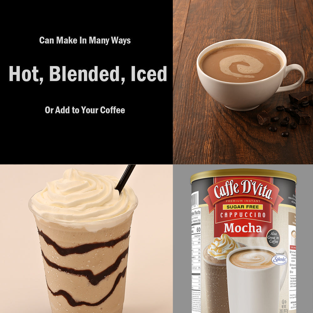 Sugar Free Mocha Cappuccino - Single Can or Case of 4 Cans - 2 lb. (32 oz.)