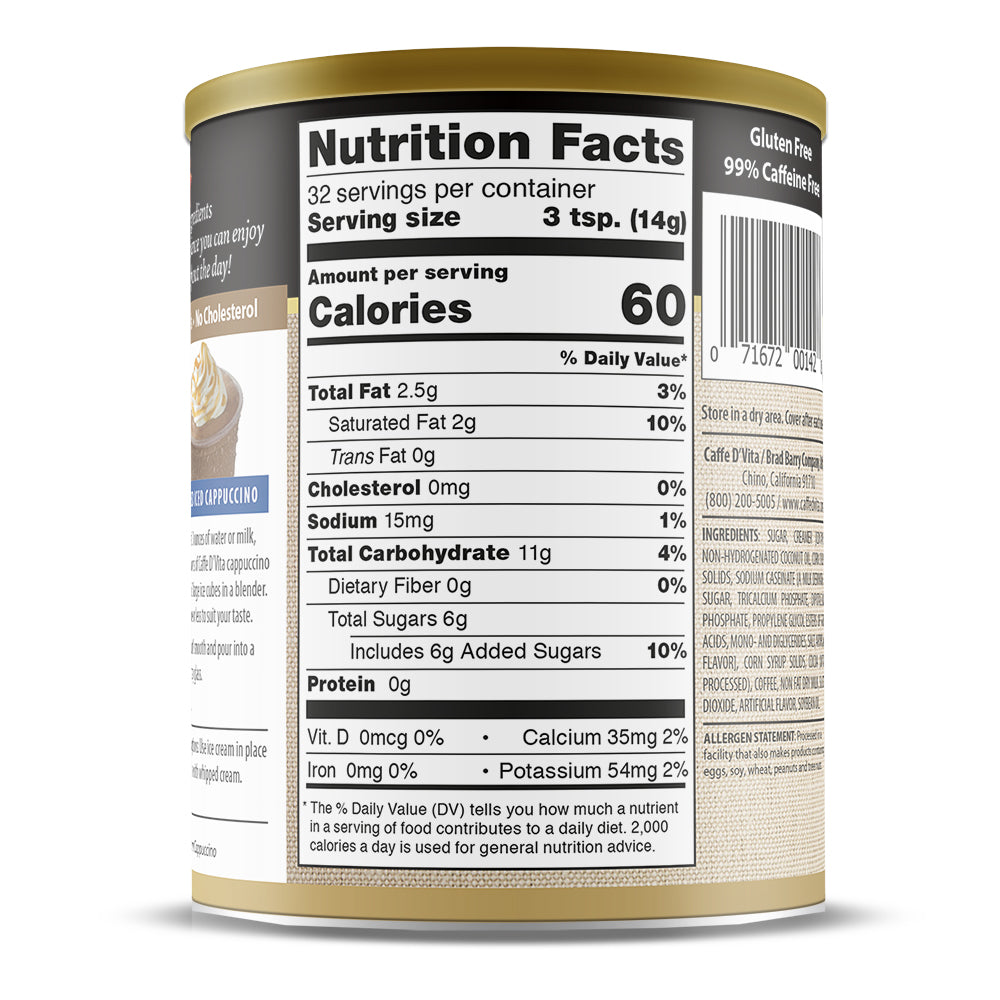Cinnamon Mocha Cappuccino - Case of 6 - 1 lb. cans (16 oz.)