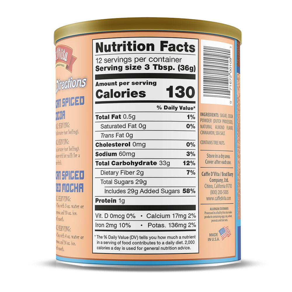 Mexican Spiced Ground Chocolate - Case of 6 - 1 lb. cans (16 oz.)