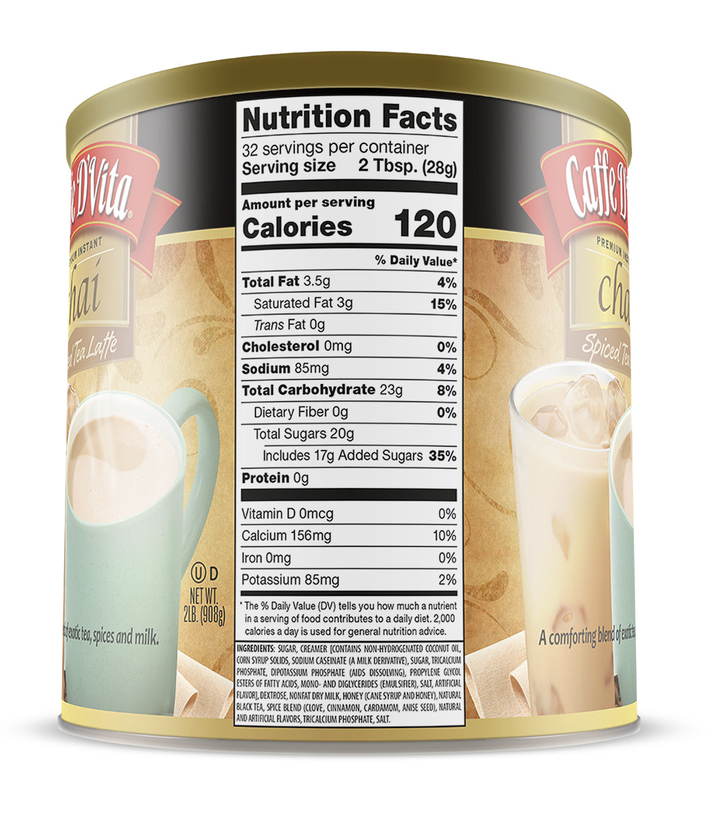 Spiced Chai Latte - Case of 4 Cans - 2 lb. (32 oz.)